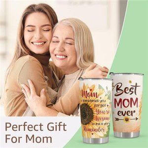 Stainless Steel Sunflower Tumbler 20oz Mom Gifts